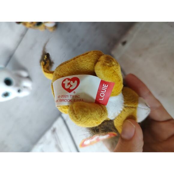 TY TEENIE BEANIE BOO'S LOUIE THE LION frostiness polar bear freckles cheetah - Picture 6 of 8